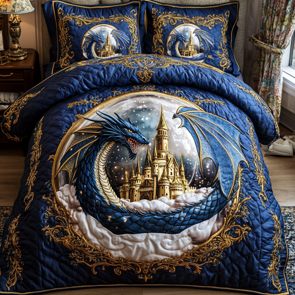 Dragon Soul 3-Piece Quilted Bedding Set NCU0DK7399 – Vantique