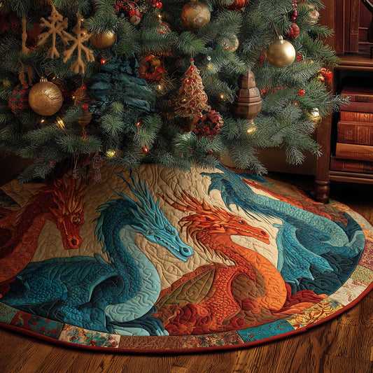 Dragonfire Eve Christmas Quilted Tree Skirt NCU0TH3656