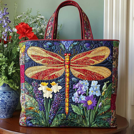 Dragonfly Garden Quilted Tote Bag NCU0NT10531