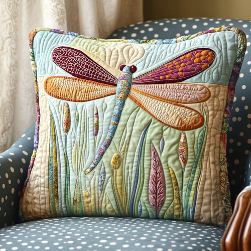 Dragonfly Meadow Glow Quilted Pillow Case NCU0PT6646