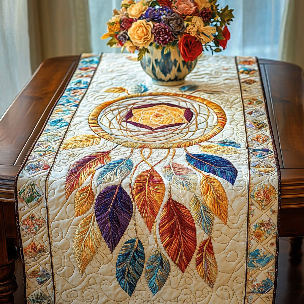 Dreamcatcher Bloom Quilted Table Runner NCU0DDK2271