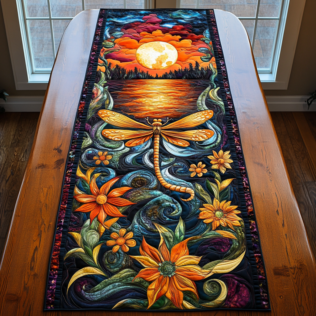 Dreamy Dragonfly Quilted Table Runner NCU0DK8781 – Vantique