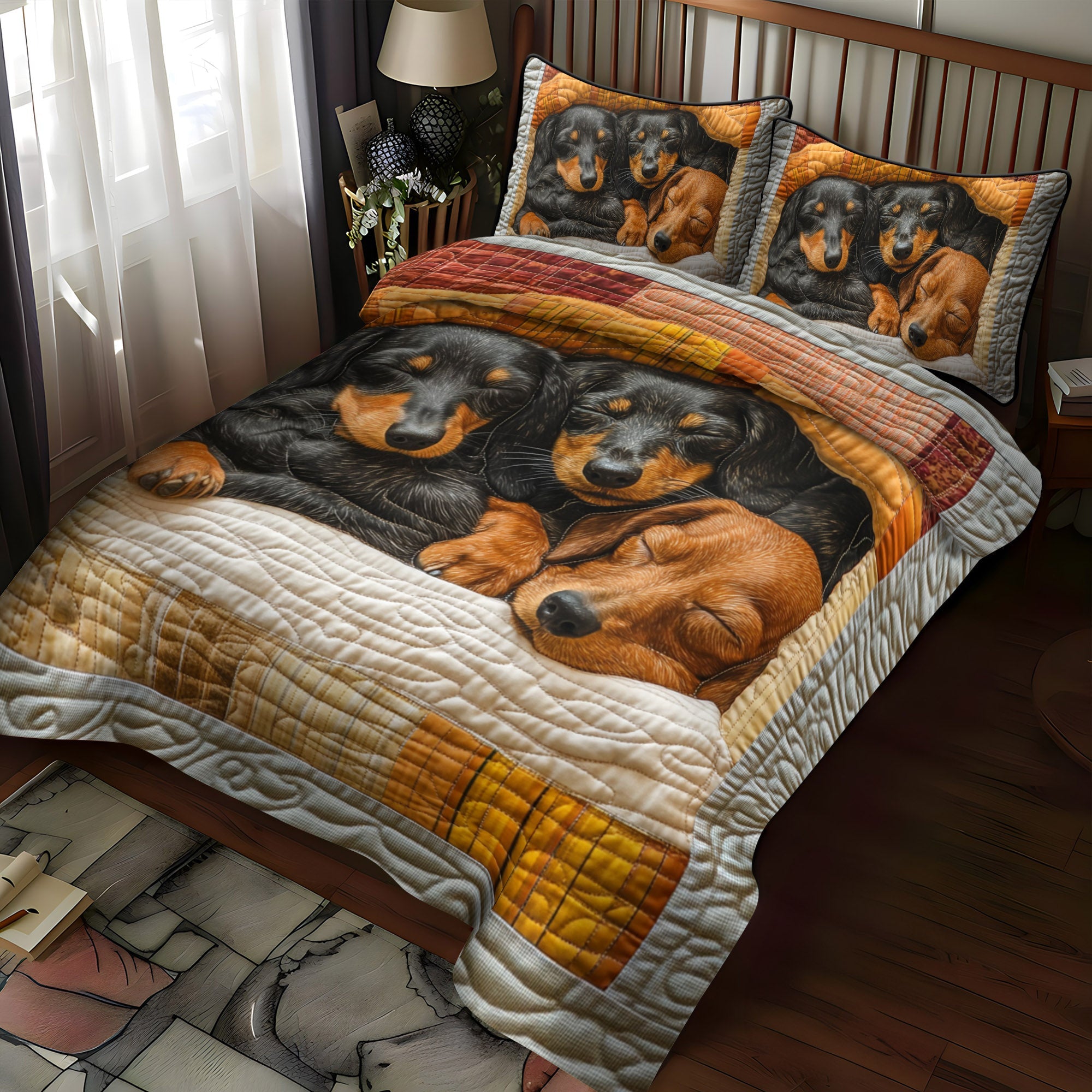 Canyon Emblem 3-Piece Quilted Bedding Set NCU0NXD1752