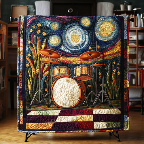 Drumset in Paradise Quilted Blanket NCU0PT6034