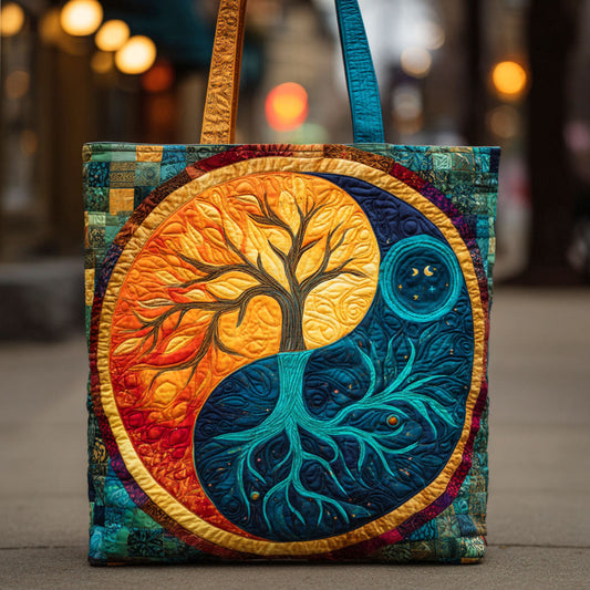 Dual Balance Tree Quilted Tote Bag NCU0TD625