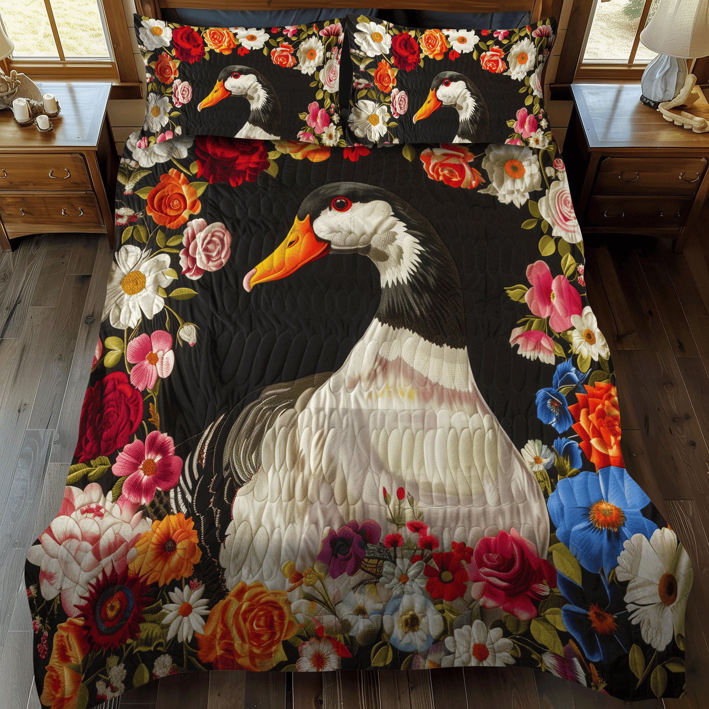 Duck Majesty 3-Piece 3-Piece Quilted Bedding Set NCU0DV401