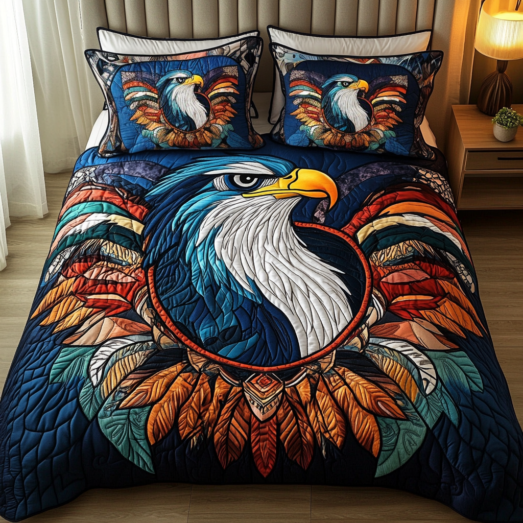 Eagle Emble Quilted Blanket GFTOYC2725 main image 0