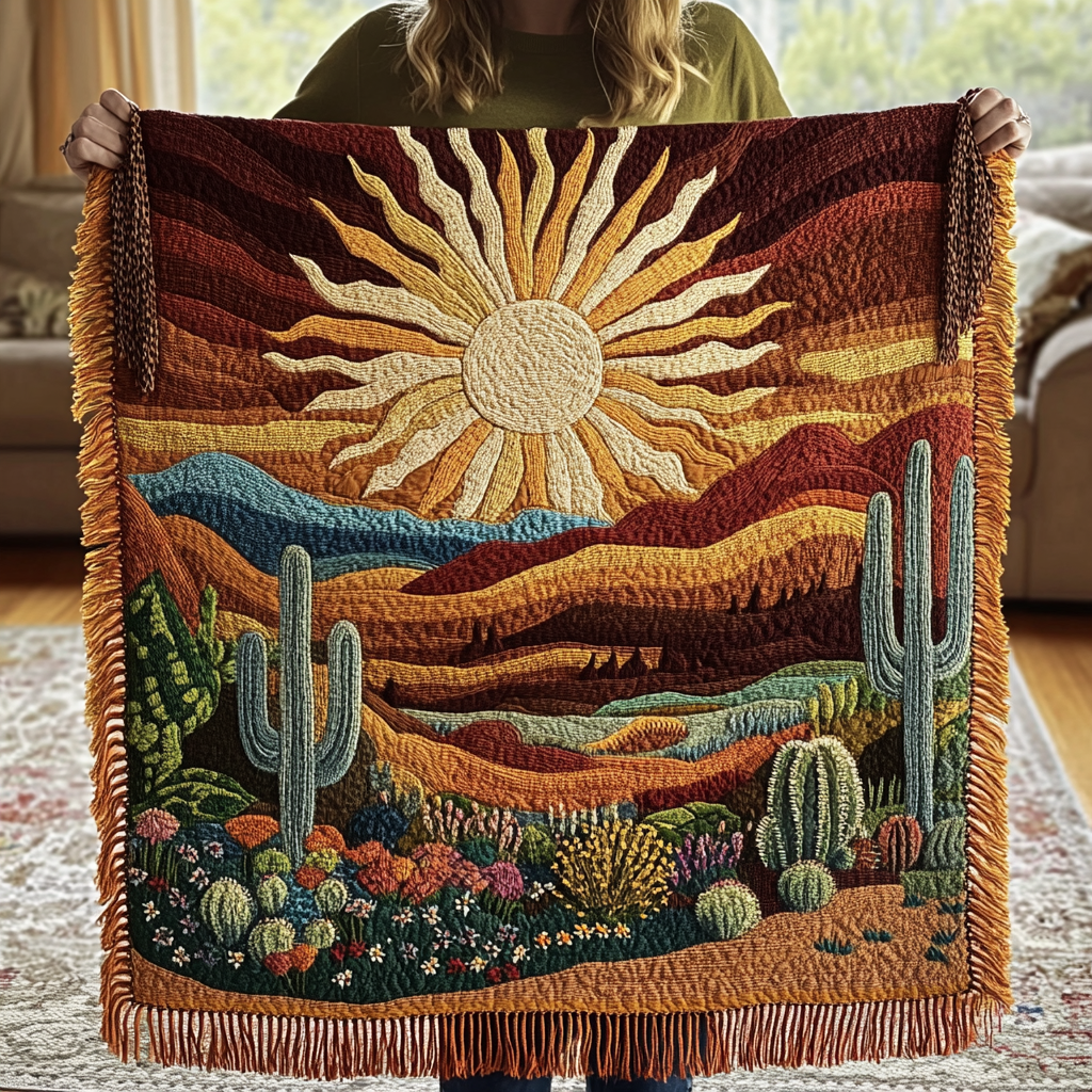 Earthy Hues Woven Sofa Blanket NCU0VH3424
