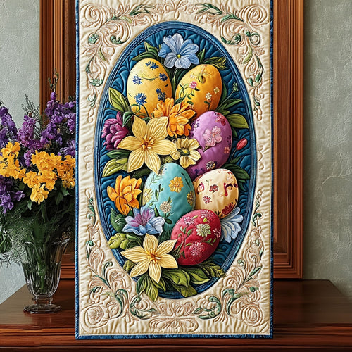 Easter Egg Meadow Quilted Table Runner NCU0PT4853
