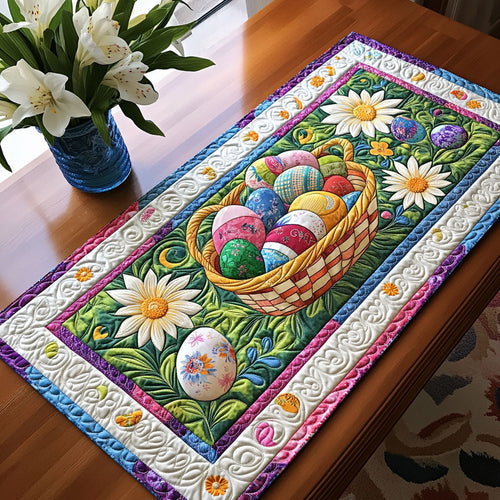 Easter Garden Delight Quilted Table Runner NCU0PT4854