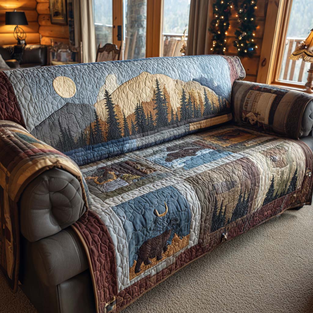 Woodland Dream Quilted Sofa Cover NCU0PTT2171 main image 1
