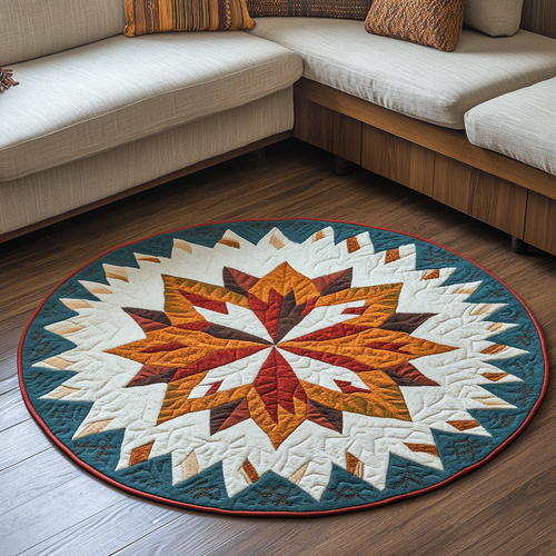 Echoes of the Ancestors Quilted Round Mat NCU0DK5164