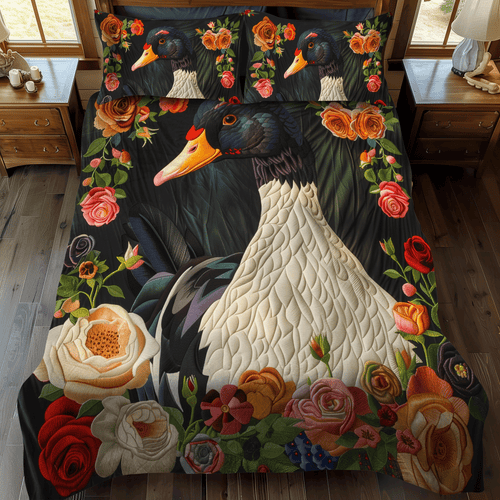 Elegant Duck 3-Piece 3-Piece Quilted Bedding Set NCU0DV402