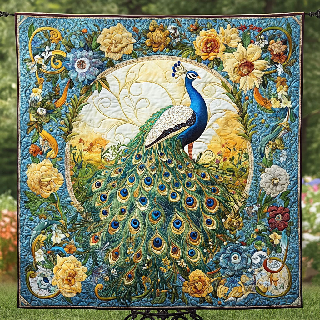 Celestial Plumage Quilted Blanket NCU0DK681