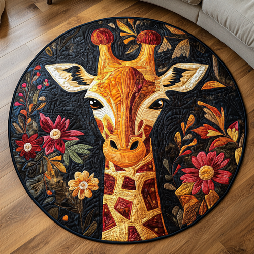 Elegant Stride Quilted Round Mat NCU0DK7023