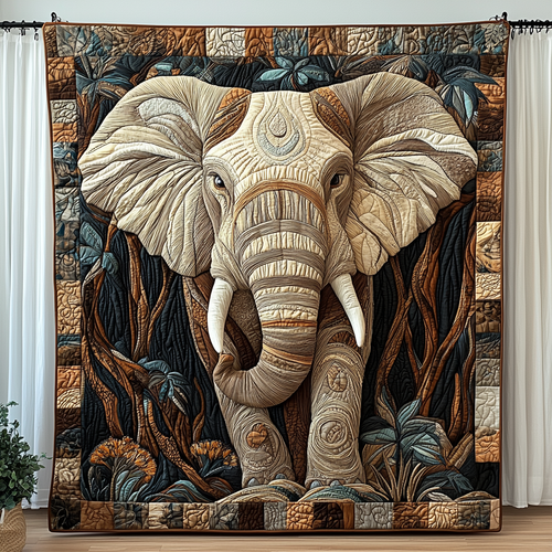Elephant Dreams Quilted Blanket NCU0DK9954