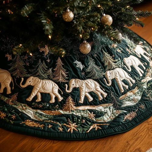 Elephant Parade Christmas Quilted Tree Skirt NCU0VH1210