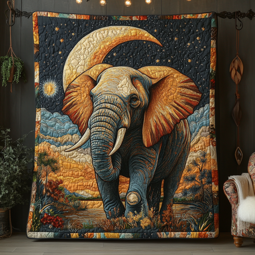 Elephant Wisdom Quilted Blanket NCU0DK8768
