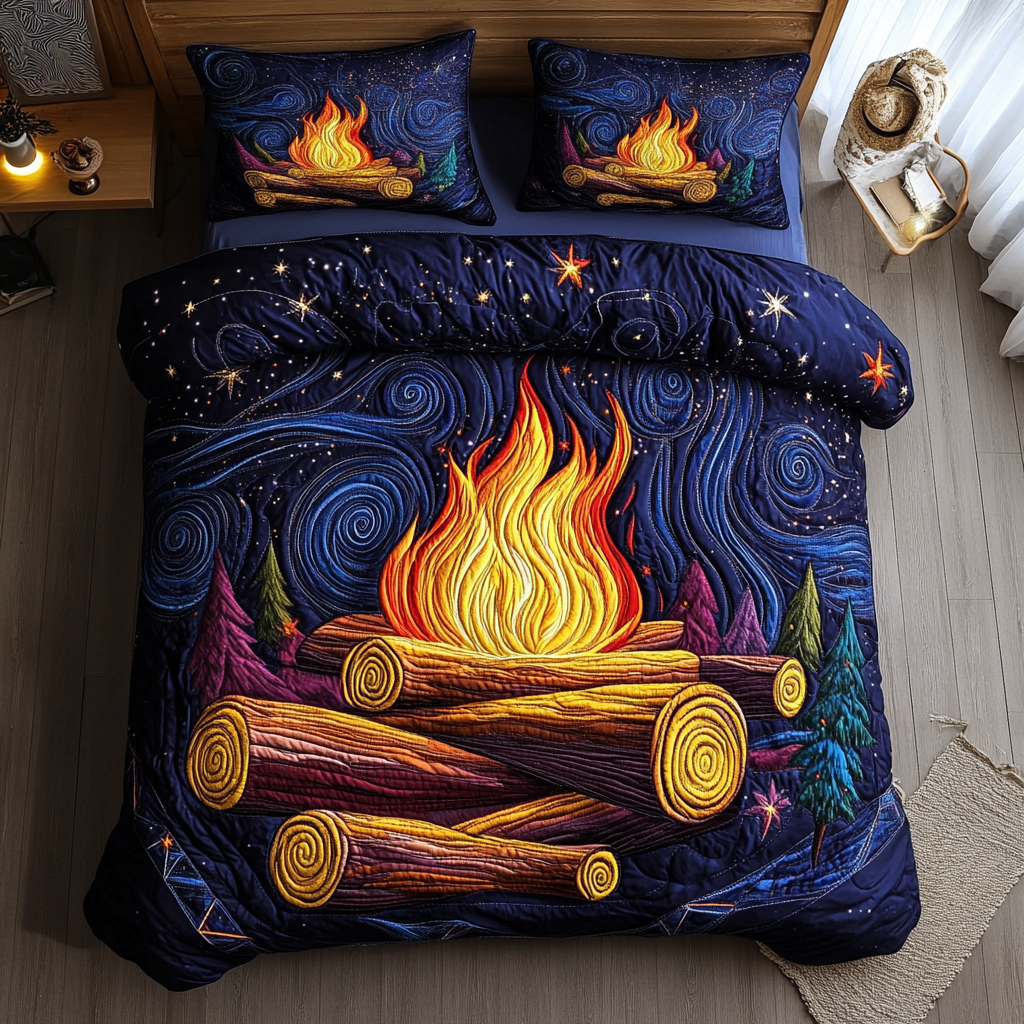 Ember Glow 3-Piece Quilted Bedding Set NCU0DK4570