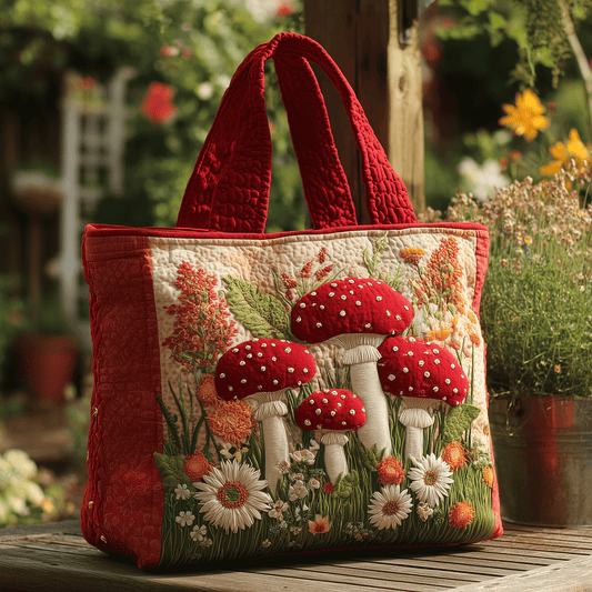 Enchanted Fungi Quilted Tote Bag NCU0TH2893