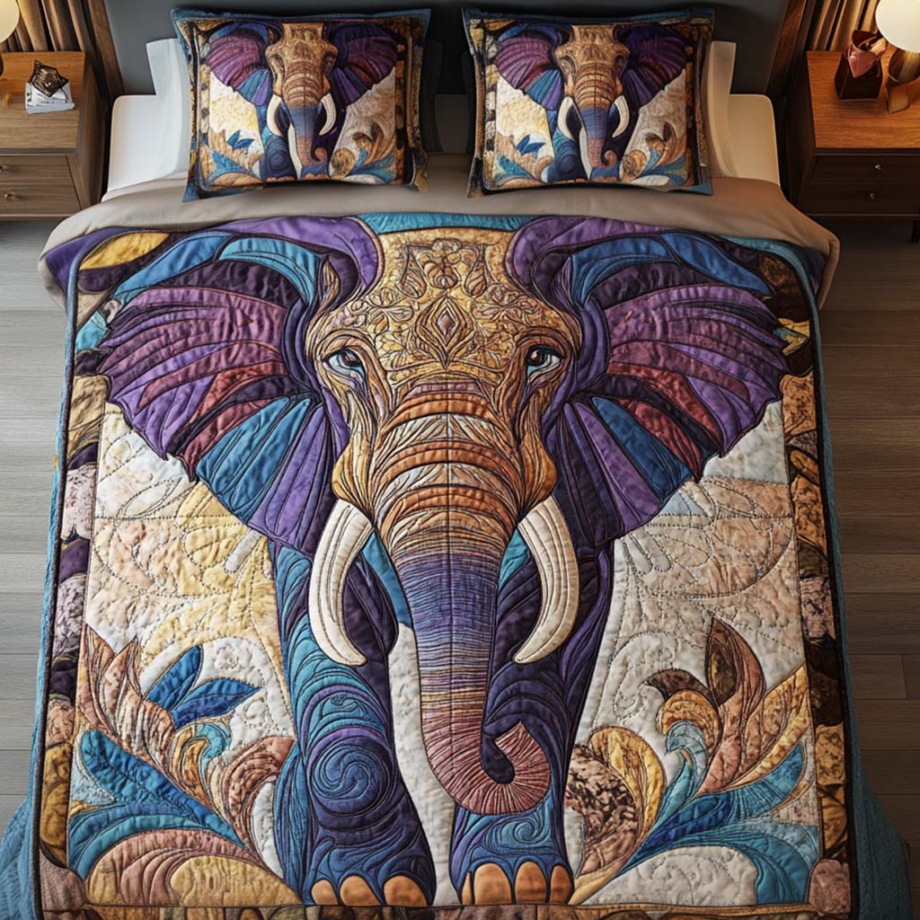 Emerald Whispers 3-Piece Quilted Bedding Set NCU0NXD681