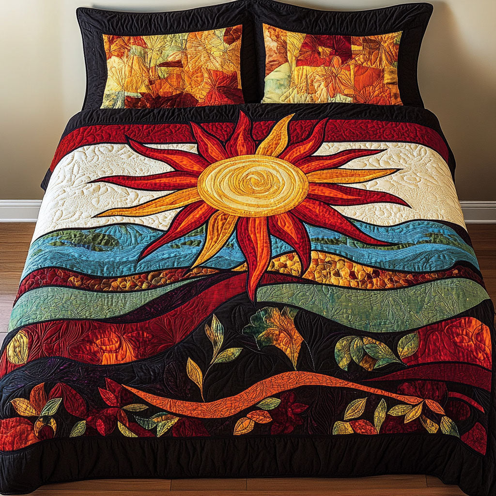 Endless Light 3-Piece Quilted Bedding Set NCU0NT2536  Vantique