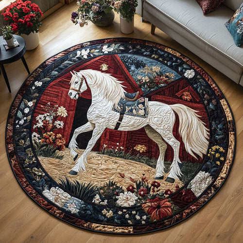 Equine Retreat Quilted Round Mat NCU0PT6615