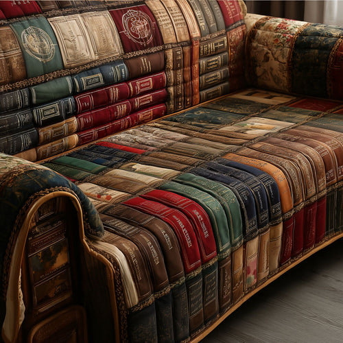Eternal Library Quilted Sofa Cover NCU0PT9737