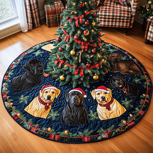 Faithful Holiday Friend Christmas Quilted Tree Skirt NCU0DV8272