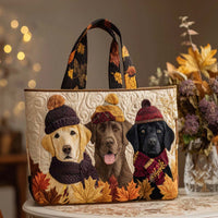 Fall Cozy Labs Quilted Tote Bag NCU0NT9085