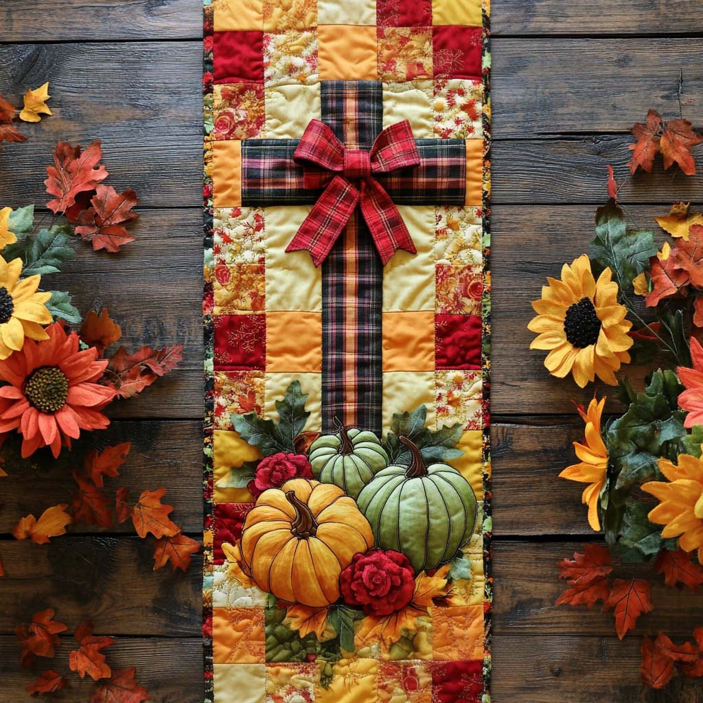 Fall Cross Beauty Quilted Table Runner NCU0NT9327 – Vantique