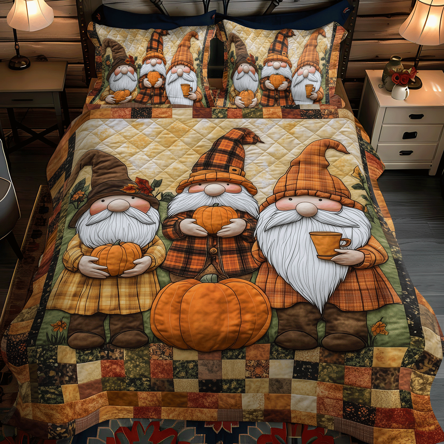 Jolly Gnomes Quilted Blanket NCU0NT093
