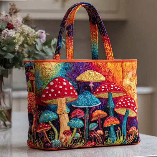Fantasy Fungi Quilted Tote Bag NCU0NT9238