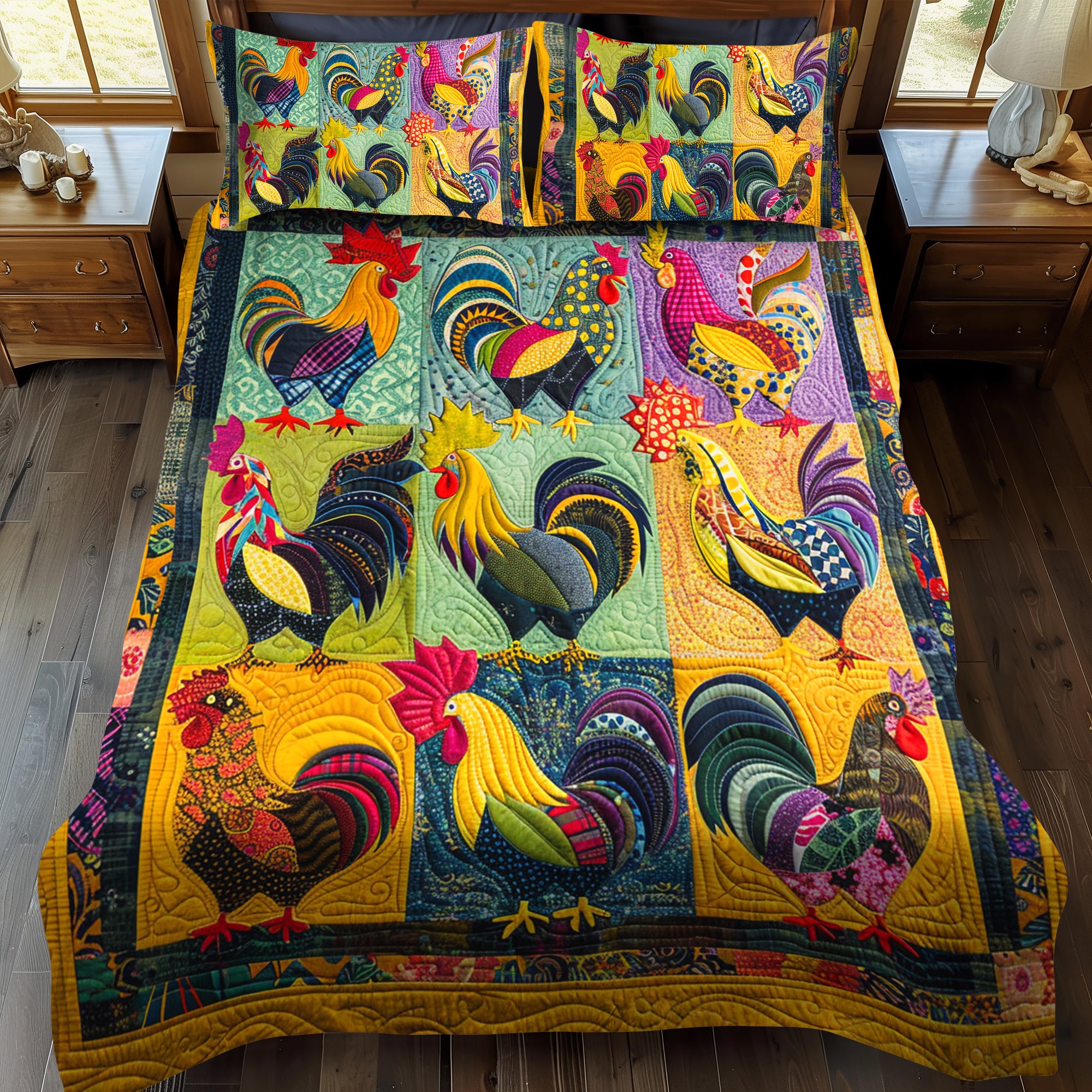 Barnyard Buddy 3-Piece Quilted Bedding Set NCU0NNT729