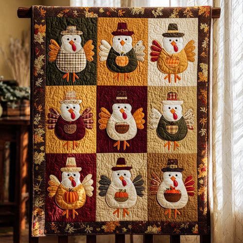 Feathered Hens Quilted Blanket NCU0TV085