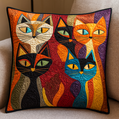 Feline Frolic Quilted Pillow Case NCU0NT9191
