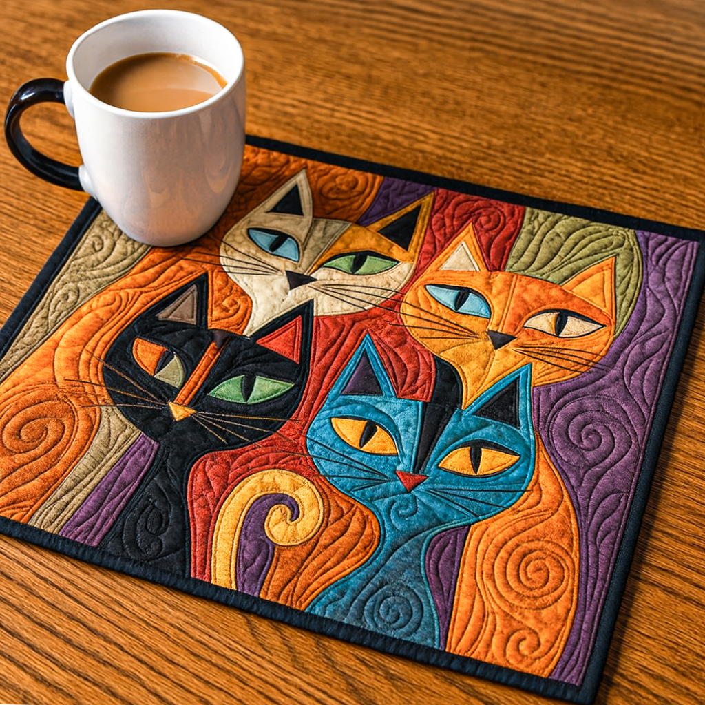 Feline Frolic Quilted Placemat NCU0NT9191