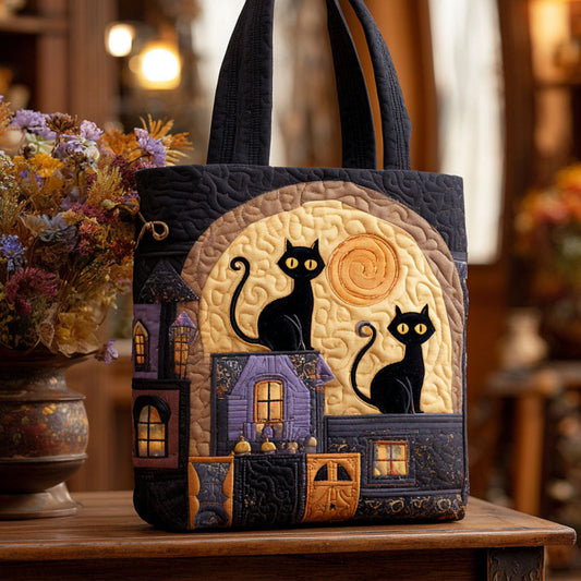 Feline Mystery Quilted Tote Bag NCU0PT8890