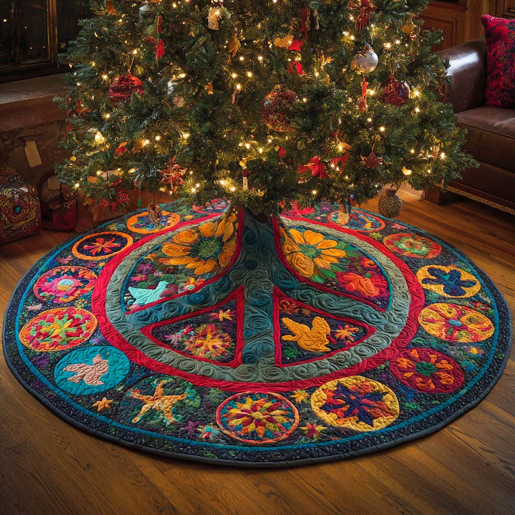 Festival of Peace Quilted Tree Skirt NCU0XD1334