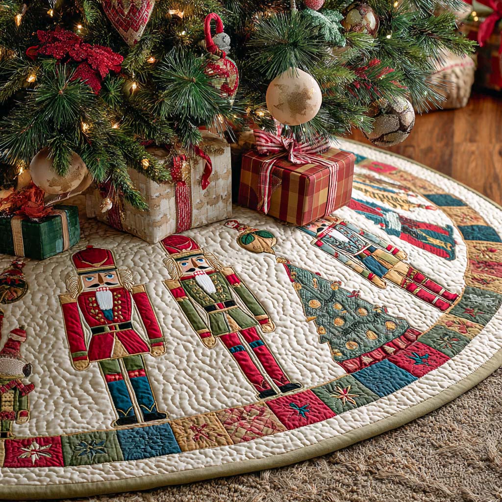 Festive Cheer Christmas Quilted Tree Skirt NCU0NT10493