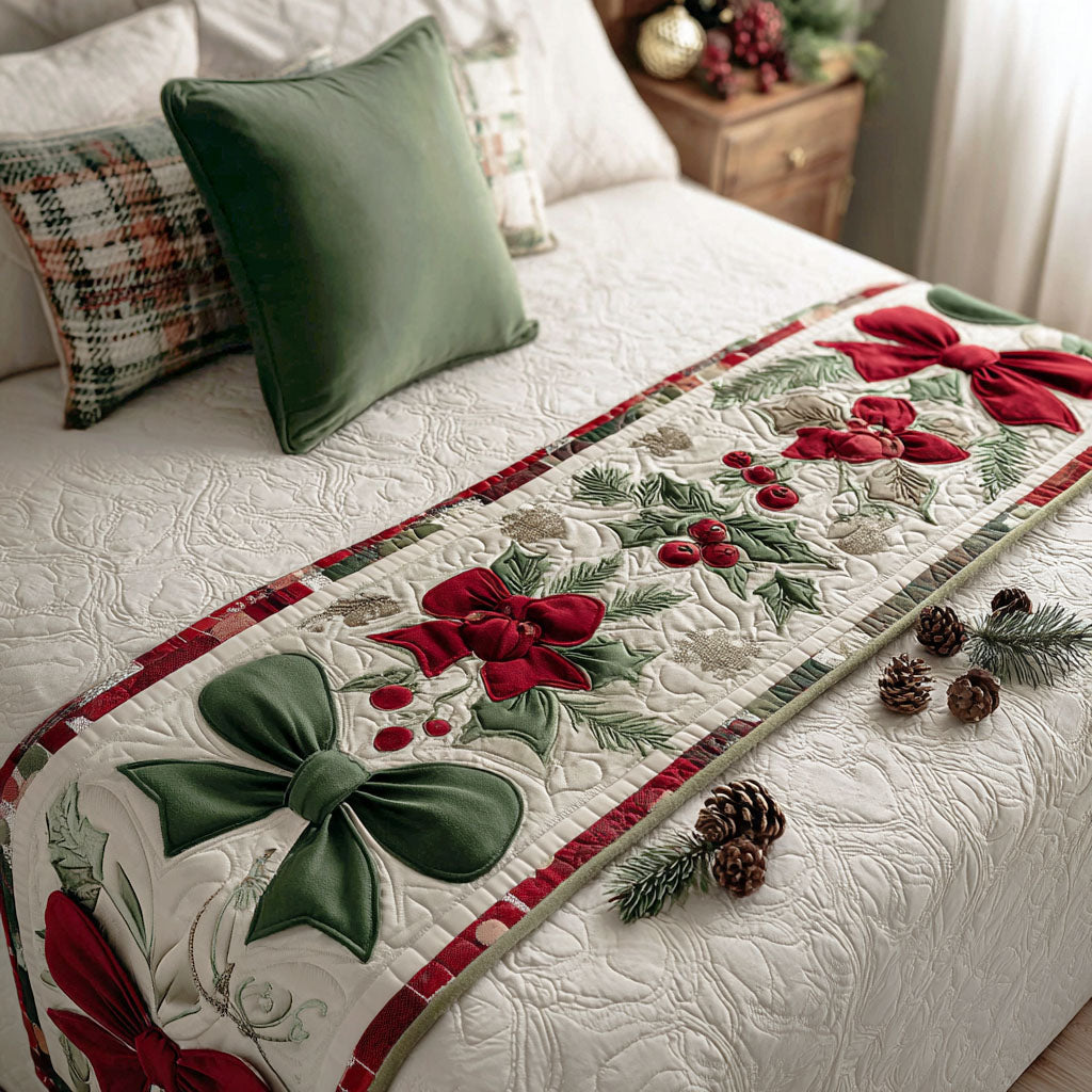 Christmas Quilted Bed Runner NCU0VT258