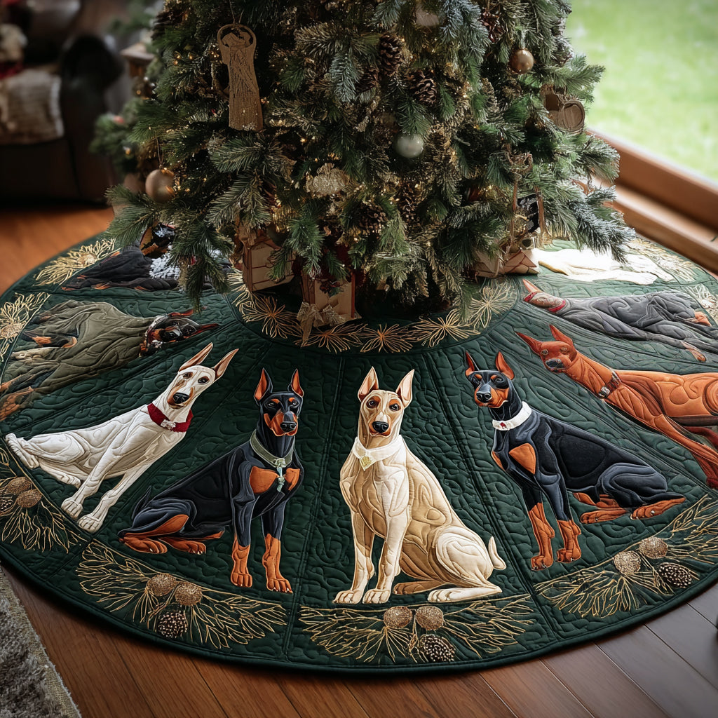 Festive Faithful Friend Christmas Quilted Tree Skirt NCU0DV8282