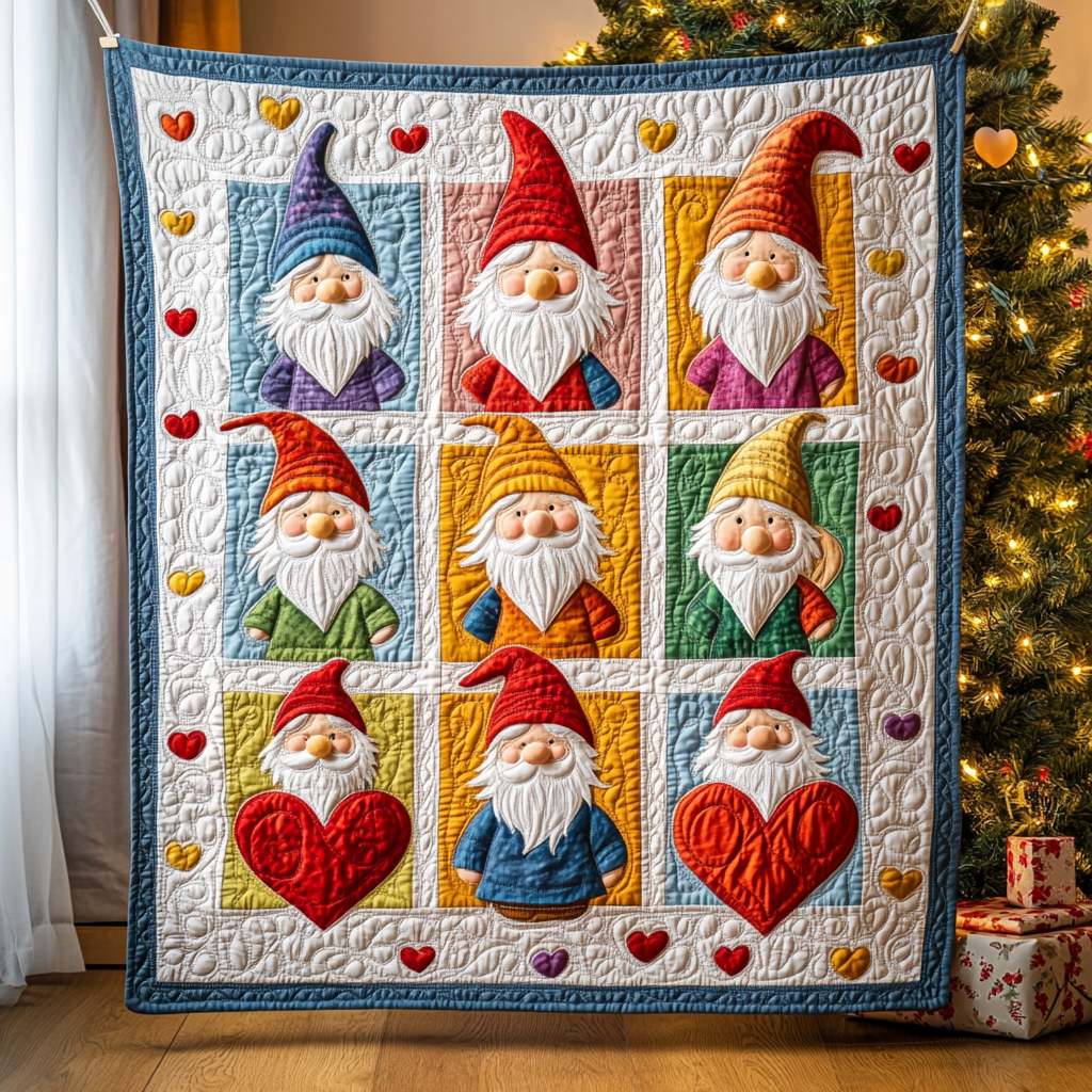 Festive Gnomes Quilted Table Runner NCU0NNT1782
