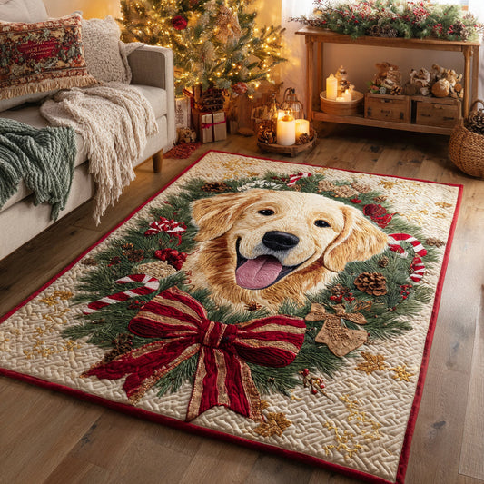 Festive Golden Retriever Area Rug NCU0HH515