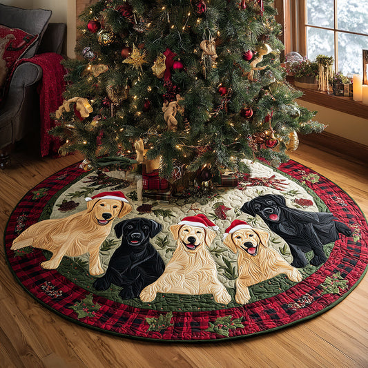 Festive Paws Christmas Quilted Tree Skirt NCU0DV8262