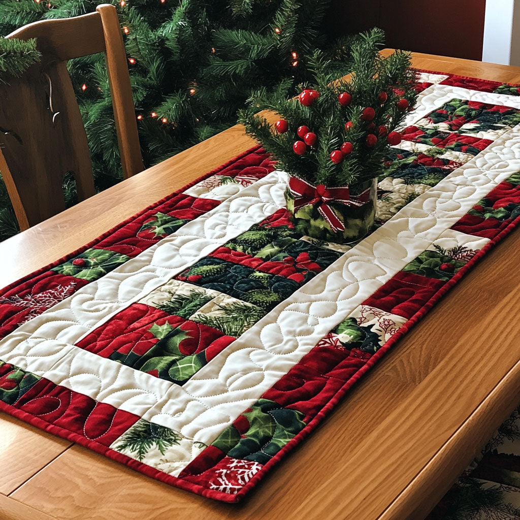 Santa Wonder Quilted Table Runner NCU0DDK1584