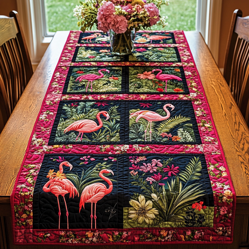Flamingo Charm Quilted Table Runner NCU0DK9063