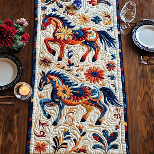 Floral Canter Quilted Table Runner NCU0VH4927