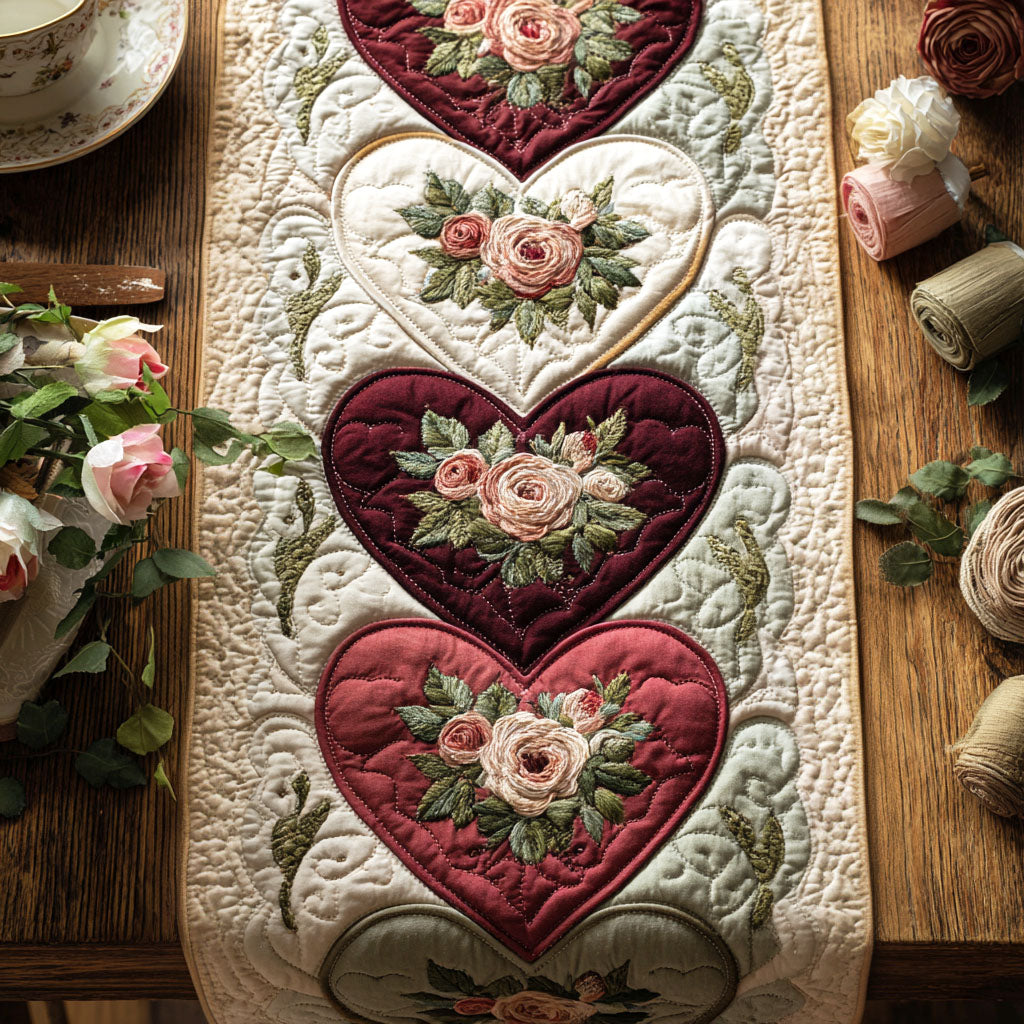 Floral Devotion Quilted Table Runner NCU0TV1469 – Vantique