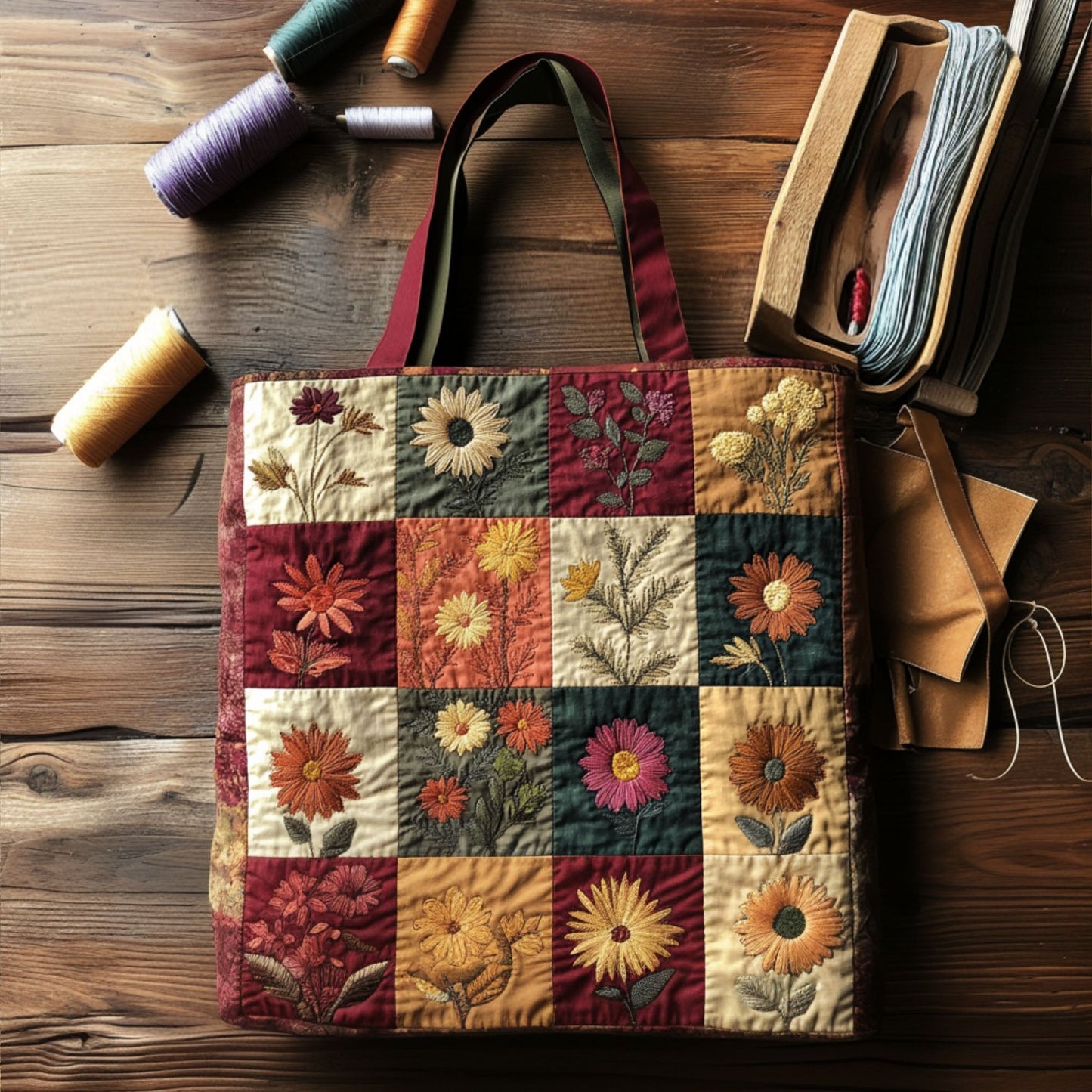 Floral Dreams Quilted Tote Bag NCU0PT7906